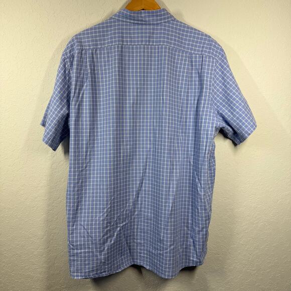 Men's Cremieux Blue Plaid Short Sleeve Button Up Shirt Size XL - Picture 6 of 7